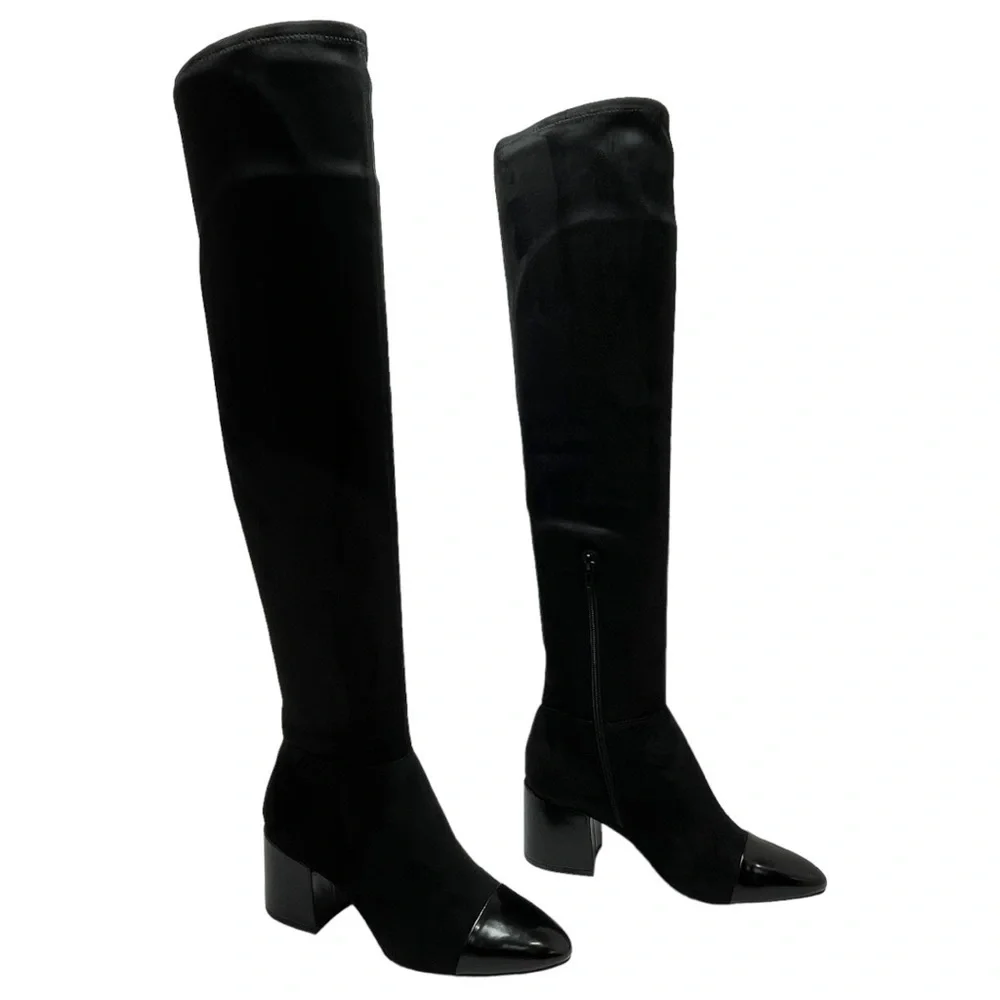 International Concepts Alvita OTK Faux Leather Suede Womens Boots Size 5.5M